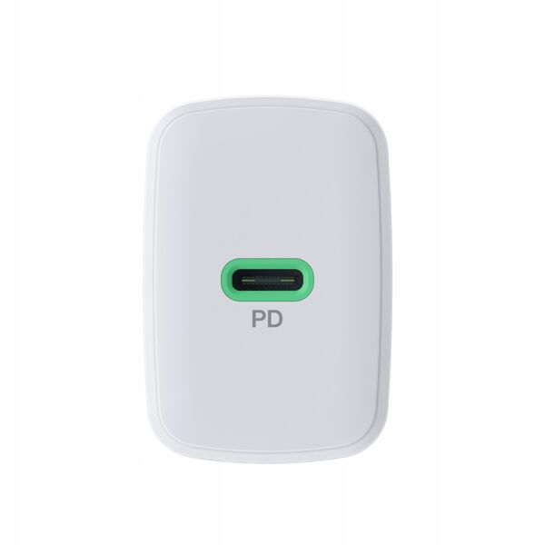 Φορτιστής τοίχου Greencell PowerSource Solo30 Λευκός 30W USB-C Power Delivery