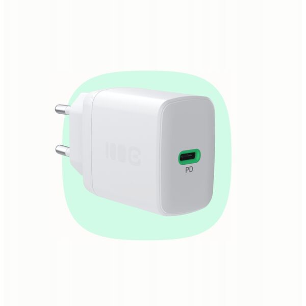 Φορτιστής τοίχου Greencell PowerSource Duo30 Λευκός 30W USB-C USB-A Power Delivery QC3.0- 1x USB-C, 1x USB-A