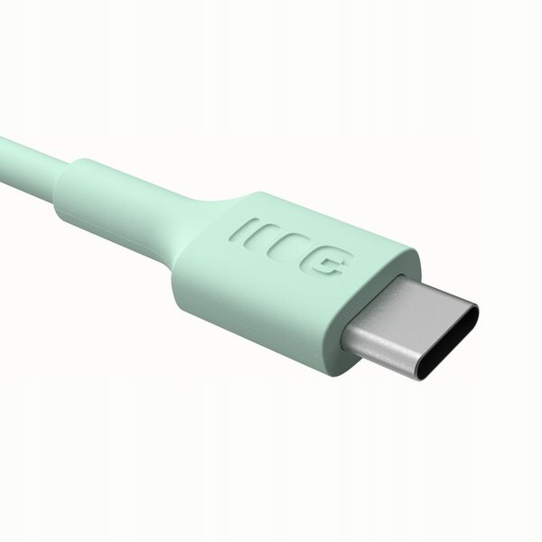 Καλώδιο USB-C 2m 100W Green Cell PowerStream Γρήγορη Φόρτιση PD Mint Green