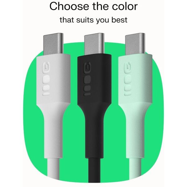 Καλώδιο USB-C 0,3m 100W Green Cell PowerFlex Γρήγορη Φόρτιση PD Panther Black