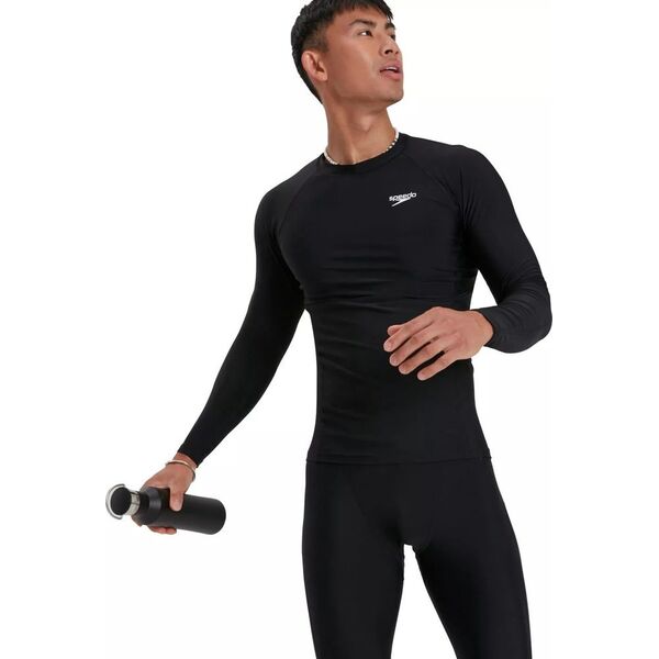 Męska koszulka uv Speedo LS SP TOP AM black/white rozmiar XL