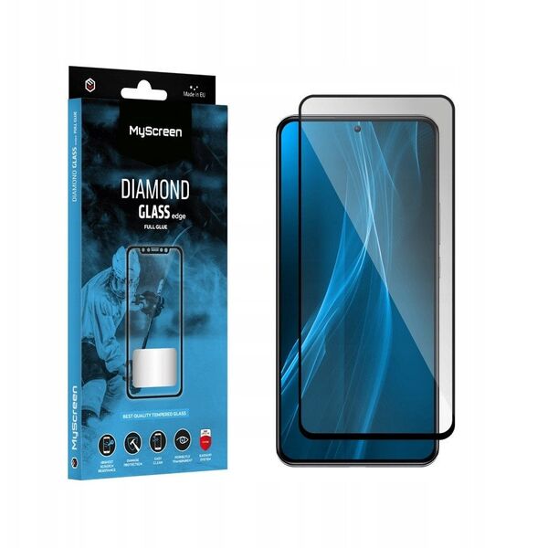 Σχεδιασμός ZTE Blade V70 - Σκληρυμένο γυαλί με κόλλα σε όλη την επιφάνεια MyScreen DIAMOND GLASS edge FULL GLUE (μαύρο πλαίσιο)