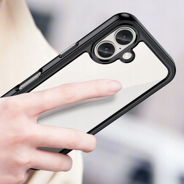 Θήκη Outer Space Case για iPhone 16e κάλυμμα με ελαστικό πλαίσιο - μαύρο