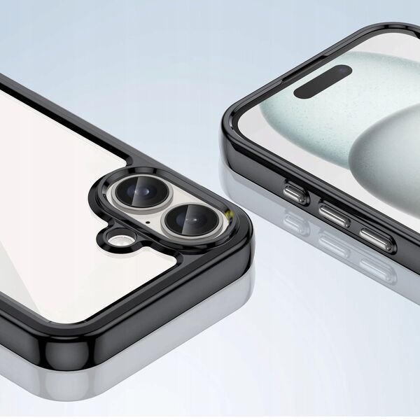 Θήκη Outer Space Case για iPhone 16e κάλυμμα με ελαστικό πλαίσιο - μαύρο