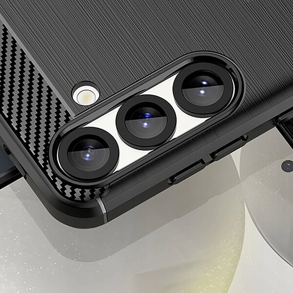 Θήκη σιλικόνης Carbon Case για Samsung Galaxy S25 Edge - μαύρο
