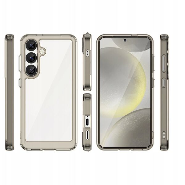 Θήκη Outer Space Case για iPhone 16e με ελαστικό πλαίσιο - ημιδιαφανές, μαύρο