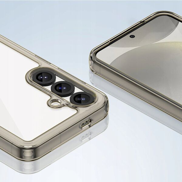 Θήκη Outer Space Case για iPhone 16e με ελαστικό πλαίσιο - ημιδιαφανές, μαύρο