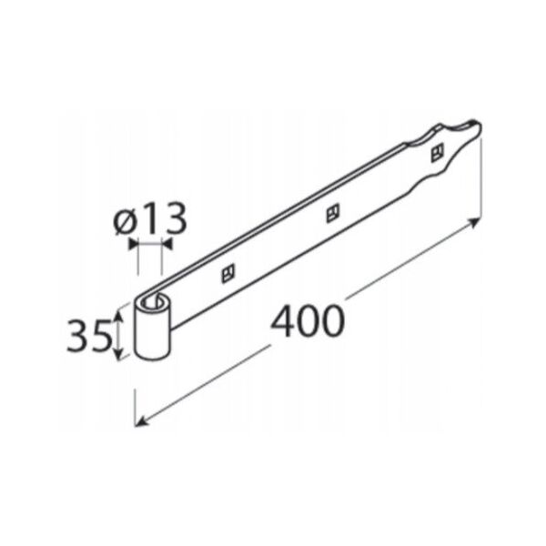 ΜΕΝΤΕΣΕΣ ΠΥΛΗΣ 82042 400X35X4MM 13MM ΜΑΥΡΟ