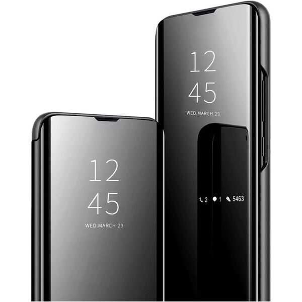 Clear View Case θήκη για Samsung Galaxy S25 με καπάκι - μαύρο