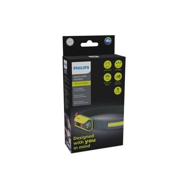 Ασύρματο φακός εργαστηρίου, κεφαλής HEADLight, Xperion, πηγή φωτός LED, φωτεινή ροή 120/150/300lm, ισχύς: 2 W, χωρητικότητα μπαταρίας: 1200mAh, LiFePO4, IK07/IP65, ενσωματωμένος αισθητήρας κίνησης