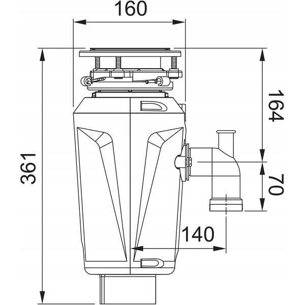 Απορριμματοφάγος τροφίμων Franke SLIM 50 (1/2 HP), 134.0715.098