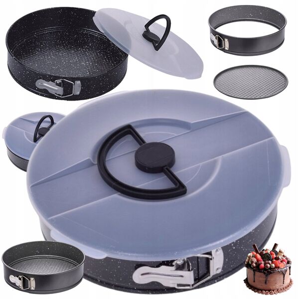 ΦΟΡΜΑ ΓΙΑ ΤΟΥΡΤΑ 28Χ6,8CM ΜΕ ΚΑΠΑΚΙ, ΕΠΙΣΤΡΩΣΗ NON-STICK Brunbeste BB-2548