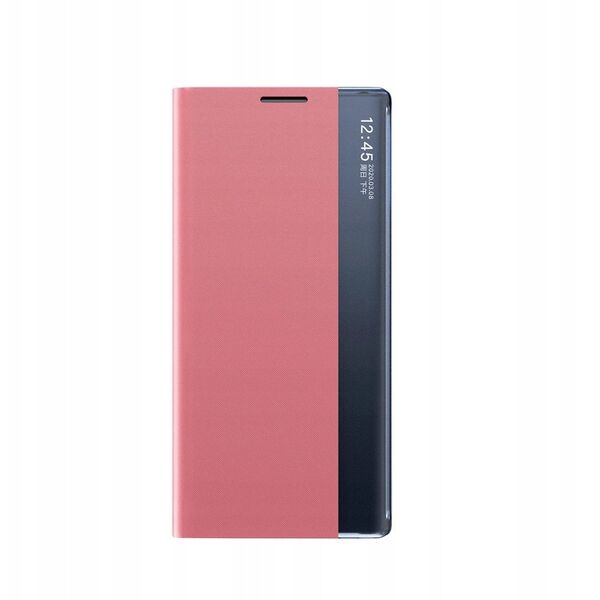 Θήκη New Sleep Case με καπάκι και βάση στήριξης για Samsung Galaxy S25 Edge - ροζ