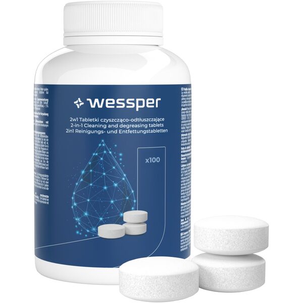 Wessper 2σε1 Καθαριστικά και απολιπαντικά δισκία 100 τεμ. (WES078-100)