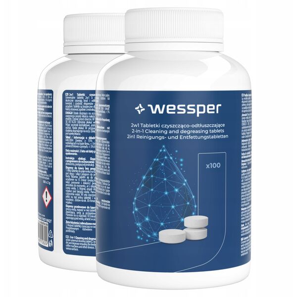 Wessper 2σε1 Καθαριστικά και απολιπαντικά δισκία 100 τεμ. (WES078-100)
