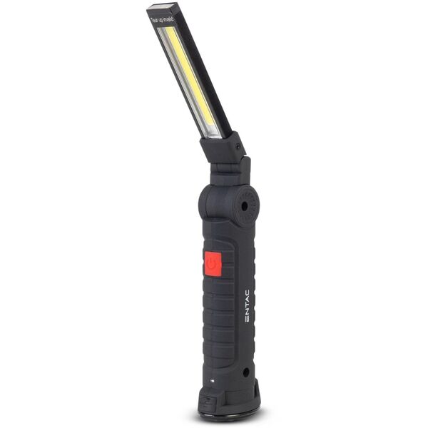 Φακός LED ENTAC, IP65, 3W+1W, 120lm, επαναφορτιζόμενος μέσω USB, 15.4 x 4.8 x 5.3 cm