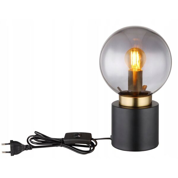 Επιτραπέζιο φωτιστικό GLOBO MARKA, 1xE14, 25W, 230V, καλώδιο 1.5m, μέταλλο, μαύρο χρώμα, o15x24.5cm
