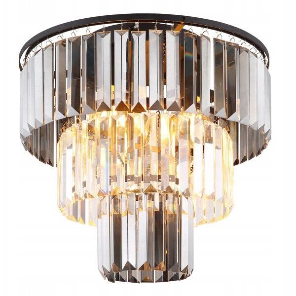 Φωτιστικό οροφής GLOBO NAXIS, 3xE27, 40W, 230V, μέταλλο, κρύσταλλα, μαύρο χρώμα, o40x33cm