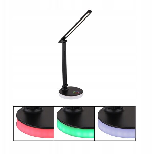 LED επιτραπέζιο φωτιστικό GLOBO GERALDO, 5W+2W RGB, CCT 2700/4000/6500K, 582lm, DIM, μαύρο.