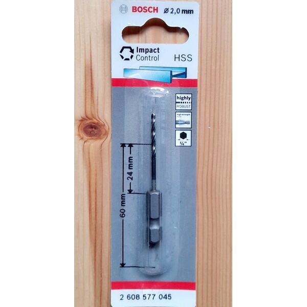 Τρυπάνι για μέταλλο εξάγωνο 2.0mm