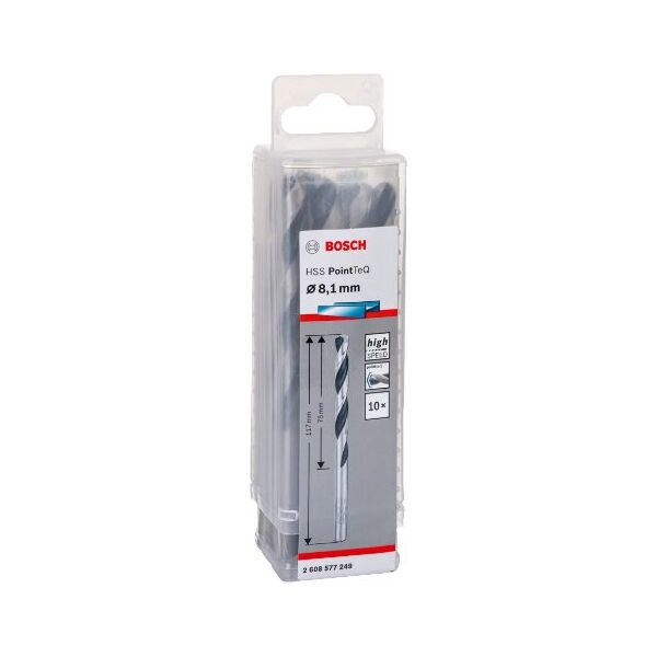 Τρυπάνι HSS POINTTEQ 8.1MM 10 τεμάχια