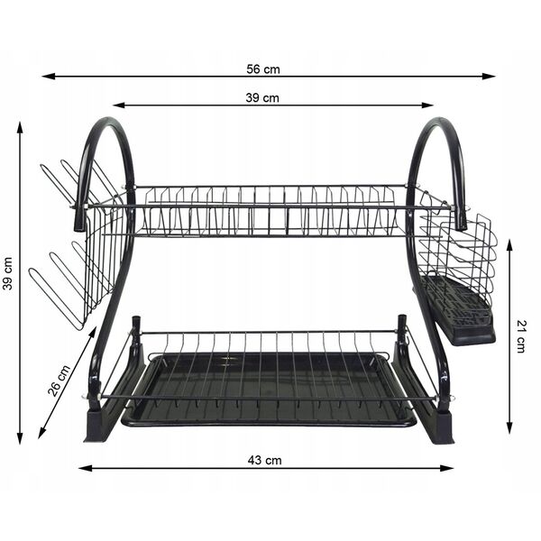 ΣΤΕΓΝΩΤΗΡΙΟ ΠΙΑΤΩΝ 2 ΕΠΙΠΕΔΩΝ 56x25x39cm Brunbeste BB-2344