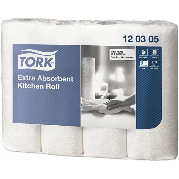 Ρολό κουζίνας Tork Extra Soft 3-στρώσεων K1 120305 12,2μ 48ρολ/καρ - (48 ρολά ανά πακέτο)