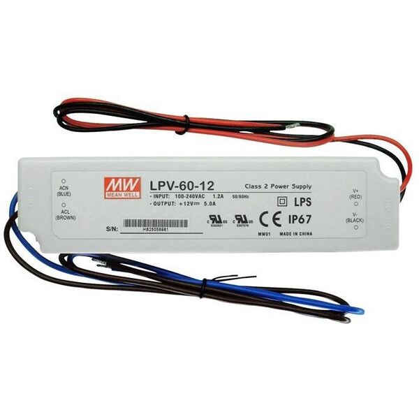 ΤΡΟΦΟΔΟΤΙΚΟ IMPUL LED 60W 12V 5A IP67