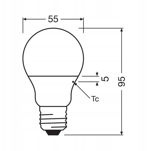 LEDSCLA40 5.5W/827 230VFR E27 OSRAM