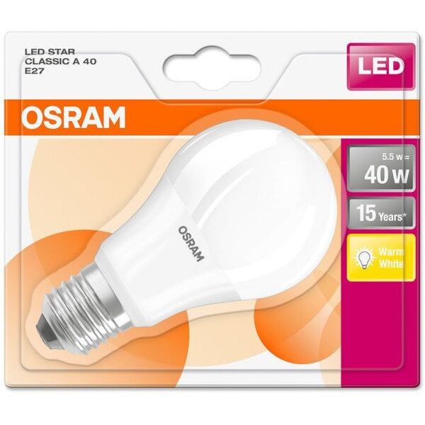 LEDSCLA40 5.5W/827 230VFR E27 OSRAM