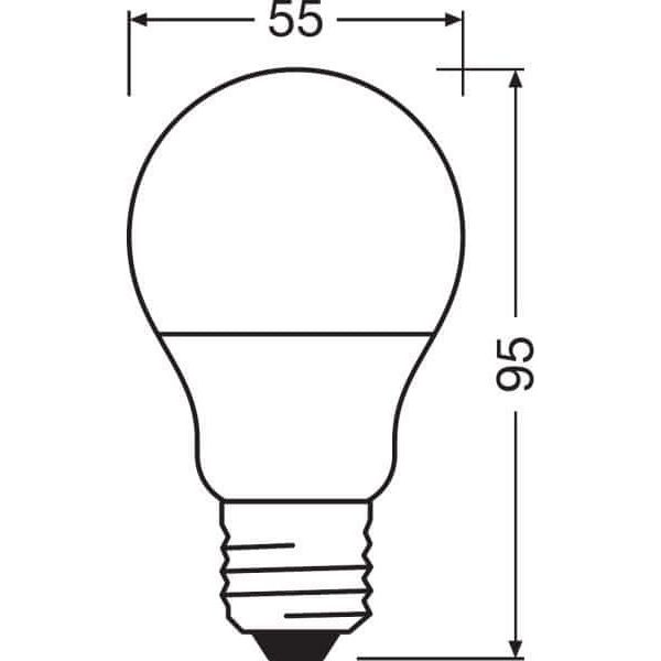 LEDSCLA40 5.5W/827 230VFR E27 OSRAM