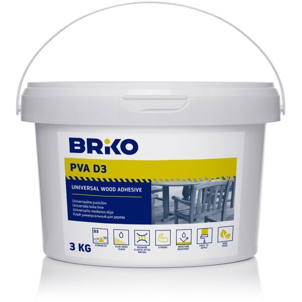 ΚΟΛΛΑ ΞΥΛΟΥ ΠΟΛΛΑΠΛΩΝ ΧΡΗΣΕΩΝ PVA D3 BRIKO (3 KG)