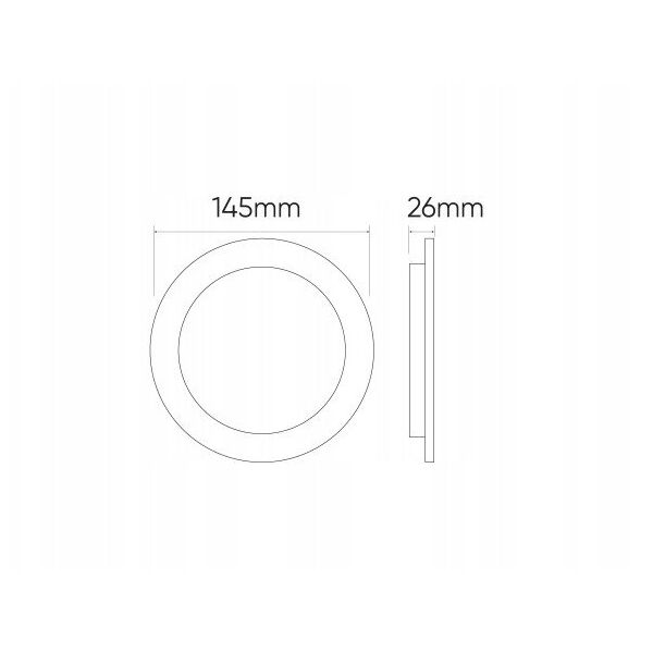 ΕΝΤΟΙΧΙΣΜΕΝΟ ΦΩΤΙΣΤΙΚΟ LED MOLLY 40K 12W 1250LM