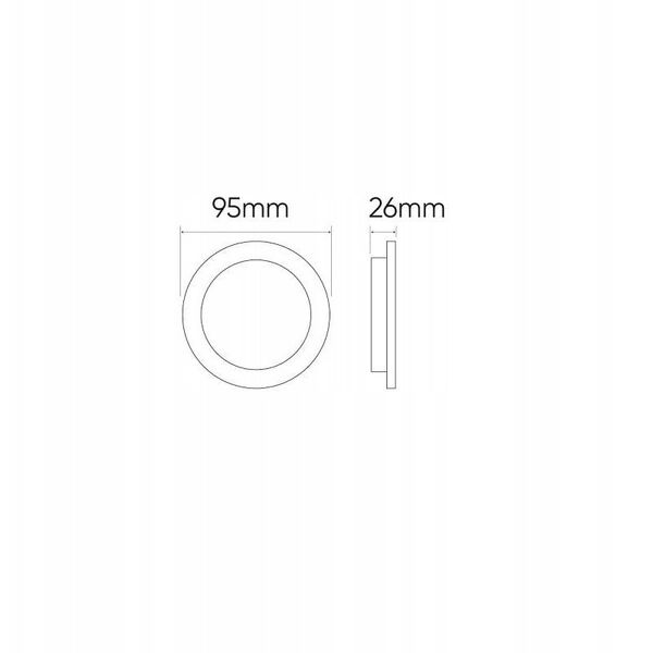 ΕΝΤΟΙΧΙΣΜΕΝΟ ΦΩΤΙΣΤΙΚΟ LED MOLLY 40K 5W 500LM