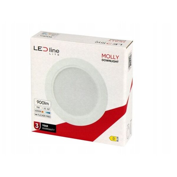 ΕΝΤΟΙΧΙΣΜΕΝΟ ΦΩΤΙΣΤΙΚΟ LED MOLLY 40K 9W 900LM