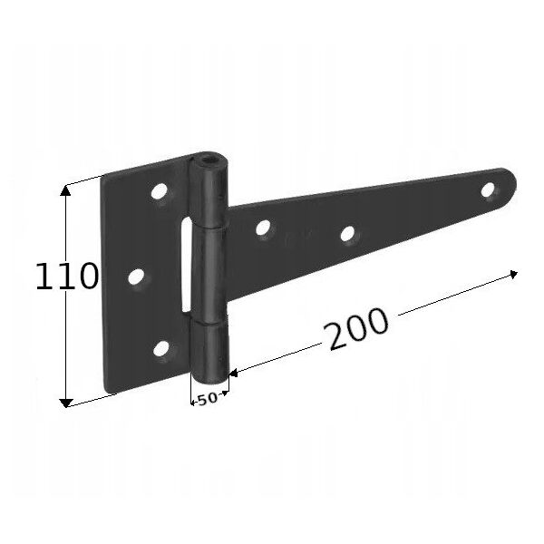 ΜΕΝΤΕΣΕΣ ΠΥΛΗΣ ZT200 200X50X110X2.5 BLACK