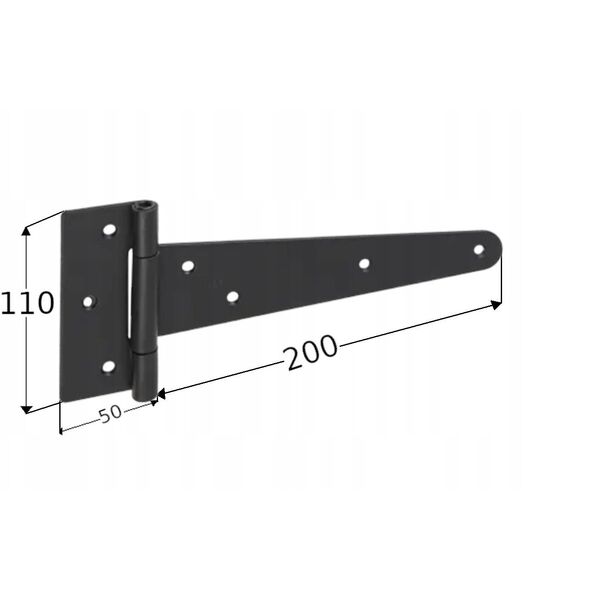 ΜΕΝΤΕΣΕΣ ΠΥΛΗΣ ZT200 200X50X110X2.5 BLACK
