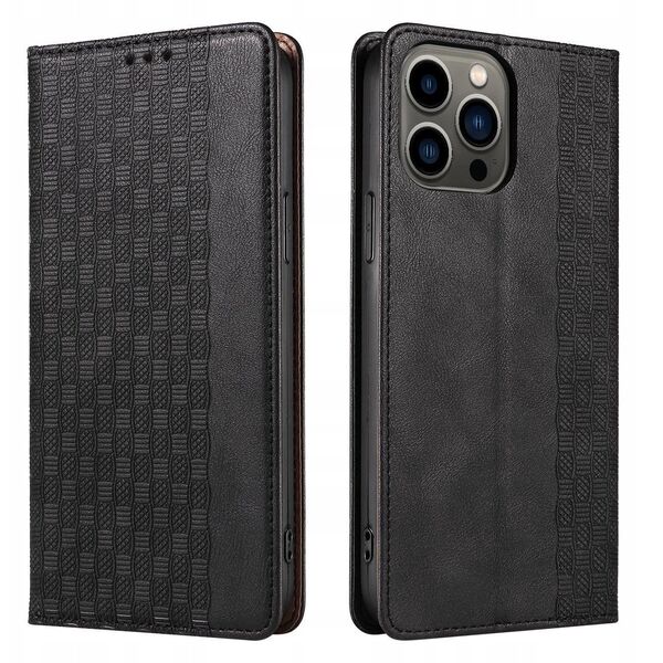 Θήκη Magnet Strap etui iPhone 14 pokrowiec με καπάκι πορτοφόλι mini λουράκι βάση μαύρο