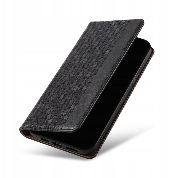 Θήκη Magnet Strap etui iPhone 14 pokrowiec με καπάκι πορτοφόλι mini λουράκι βάση μαύρο