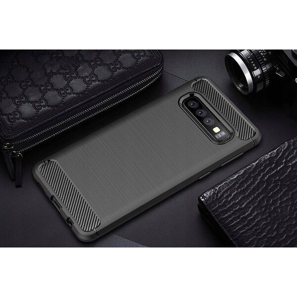 Ελαστική θήκη Carbon Case για Samsung Galaxy A42 5G μαύρο