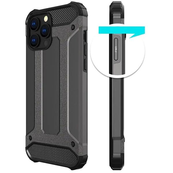Υβριδική Θήκη Θωράκισης pancerne hybrydowe etui pokrowiec iPhone 13 Pro złoty