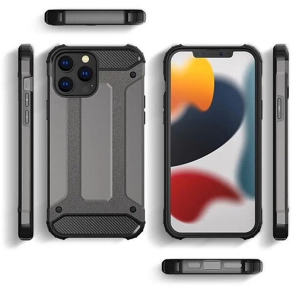 Υβριδική Θήκη Θωράκισης pancerne hybrydowe etui pokrowiec iPhone 13 Pro złoty