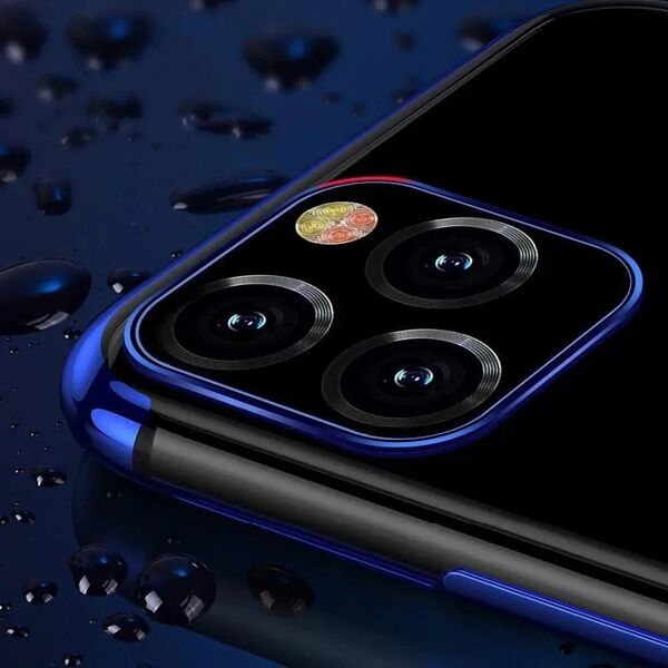 Διάφανη θήκη ζελέ με μεταλλικό πλαίσιο Samsung Galaxy A22 4G μαύρο
