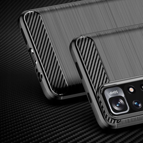 Θήκη Carbon elastyczne etui pokrowiec Xiaomi Redmi Note 11 czarny