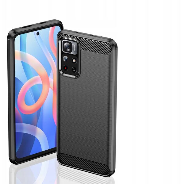 Θήκη Carbon elastyczne etui pokrowiec Xiaomi Redmi Note 11 czarny