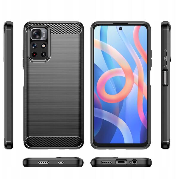 Θήκη Carbon elastyczne etui pokrowiec Xiaomi Redmi Note 11 czarny