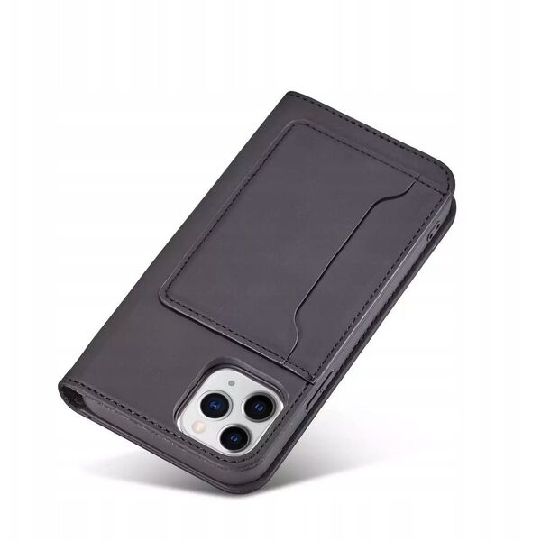 Θήκη κάρτας μαγνήτη etui do iPhone 12 Pro θήκη πορτοφόλι για κάρτες βάση μαύρη