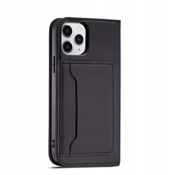 Θήκη κάρτας μαγνήτη etui do iPhone 12 Pro θήκη πορτοφόλι για κάρτες βάση μαύρη