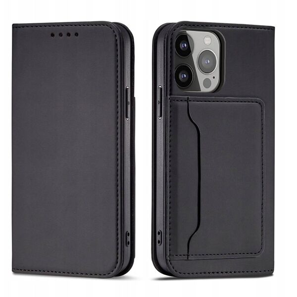 Θήκη κάρτας μαγνήτη etui do iPhone 13 Pro θήκη πορτοφόλι για κάρτες βάση μαύρο