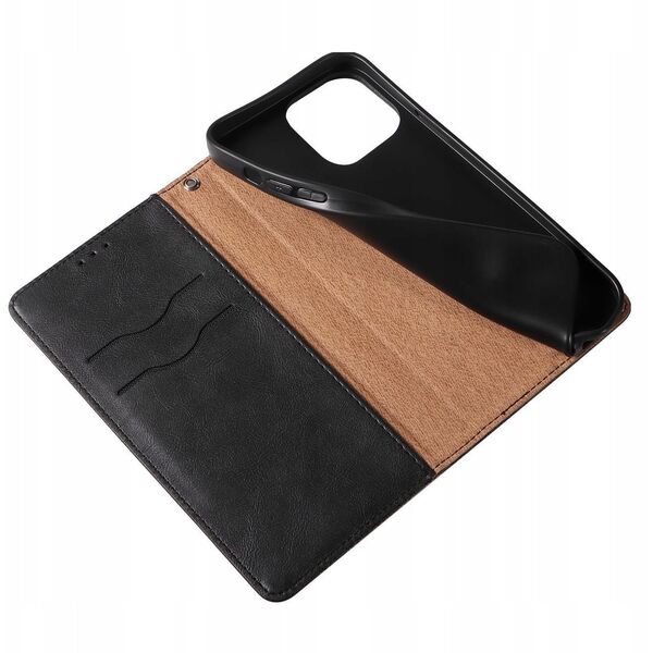 Θήκη Magnet Strap για iPhone 13 Pro πορτοφόλι + mini λουράκι μαύρο